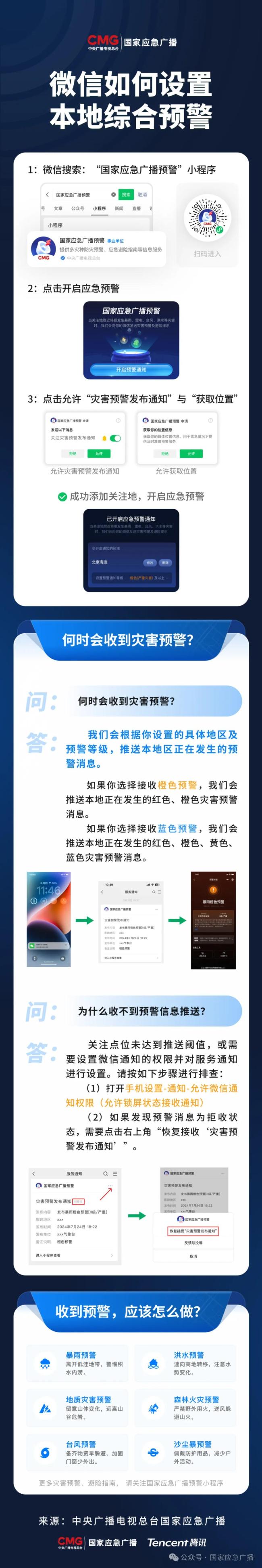 国家应急广播预警小程序上线 多灾种预警服务启动